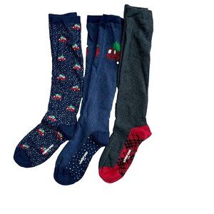 NEW Lands' End Women's S/M Seamless Holiday Socks 3-Pack